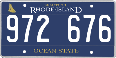 RI license plate 972676