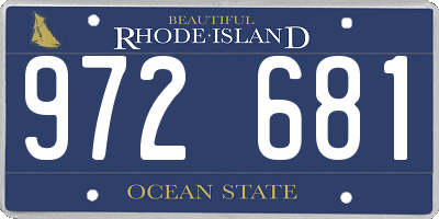 RI license plate 972681