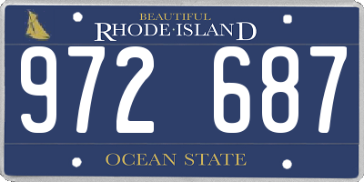 RI license plate 972687