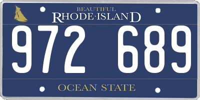 RI license plate 972689