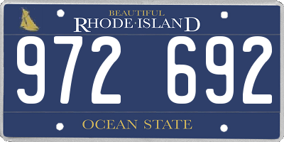 RI license plate 972692