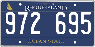 RI license plate 972695