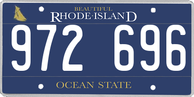 RI license plate 972696