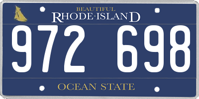 RI license plate 972698