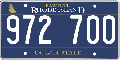 RI license plate 972700