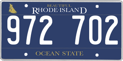 RI license plate 972702