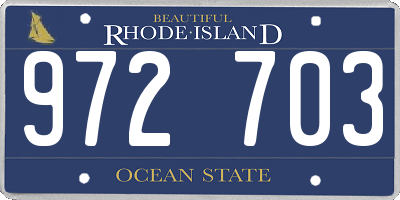 RI license plate 972703