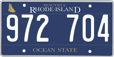 RI license plate 972704