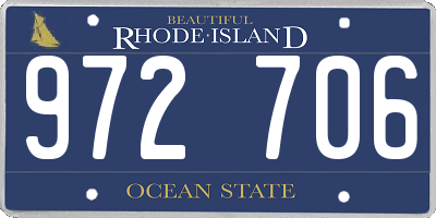 RI license plate 972706