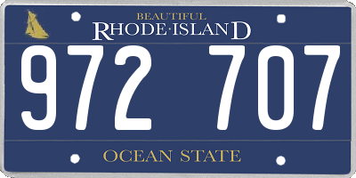 RI license plate 972707