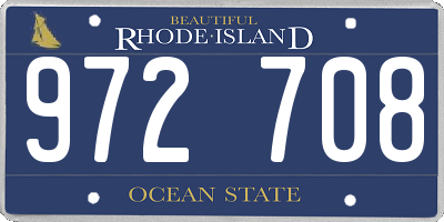 RI license plate 972708