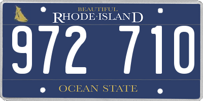 RI license plate 972710