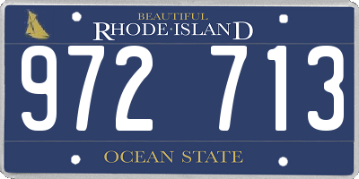 RI license plate 972713