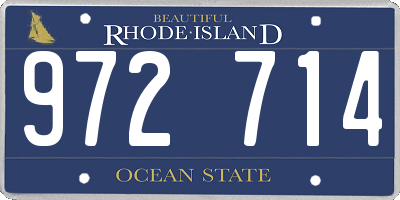 RI license plate 972714