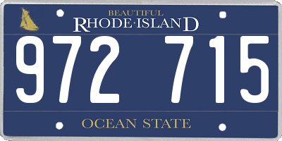 RI license plate 972715