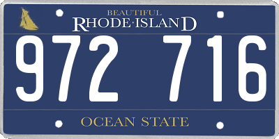 RI license plate 972716