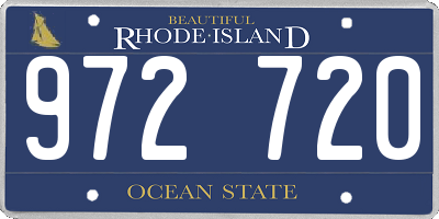 RI license plate 972720