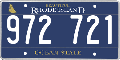 RI license plate 972721