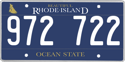 RI license plate 972722