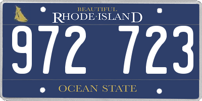 RI license plate 972723