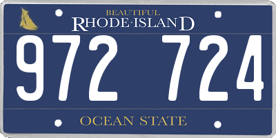 RI license plate 972724