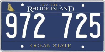 RI license plate 972725