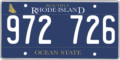 RI license plate 972726