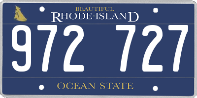 RI license plate 972727