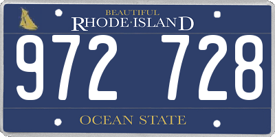 RI license plate 972728