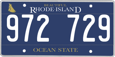 RI license plate 972729