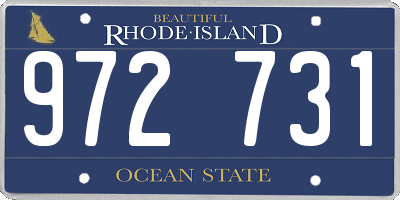 RI license plate 972731