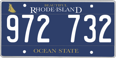 RI license plate 972732