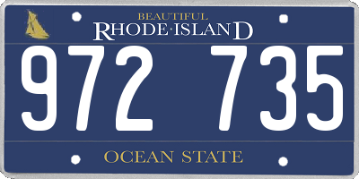 RI license plate 972735