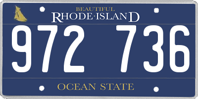 RI license plate 972736