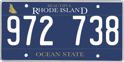 RI license plate 972738