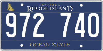 RI license plate 972740