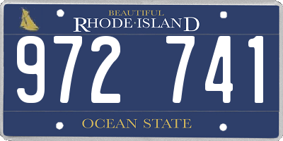 RI license plate 972741