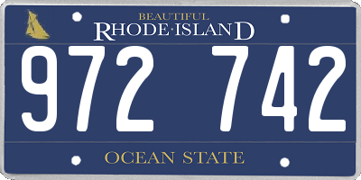 RI license plate 972742