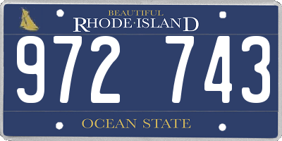 RI license plate 972743