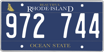 RI license plate 972744