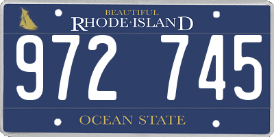 RI license plate 972745