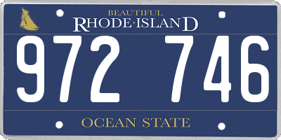 RI license plate 972746