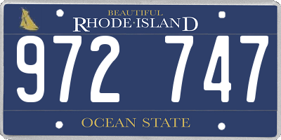 RI license plate 972747