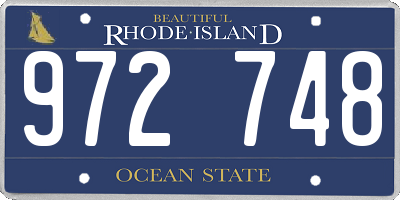 RI license plate 972748