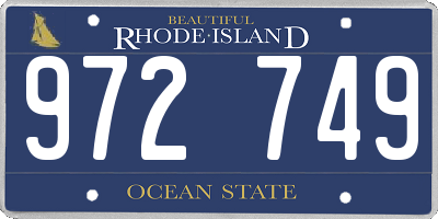 RI license plate 972749