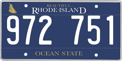 RI license plate 972751