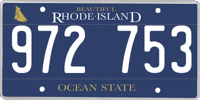 RI license plate 972753