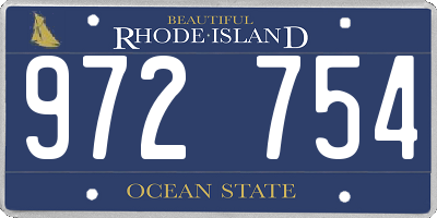 RI license plate 972754