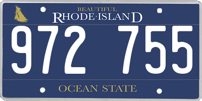 RI license plate 972755