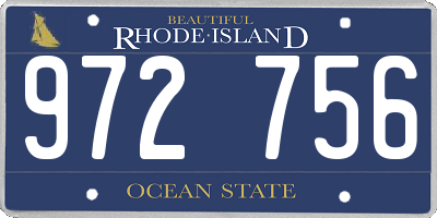 RI license plate 972756